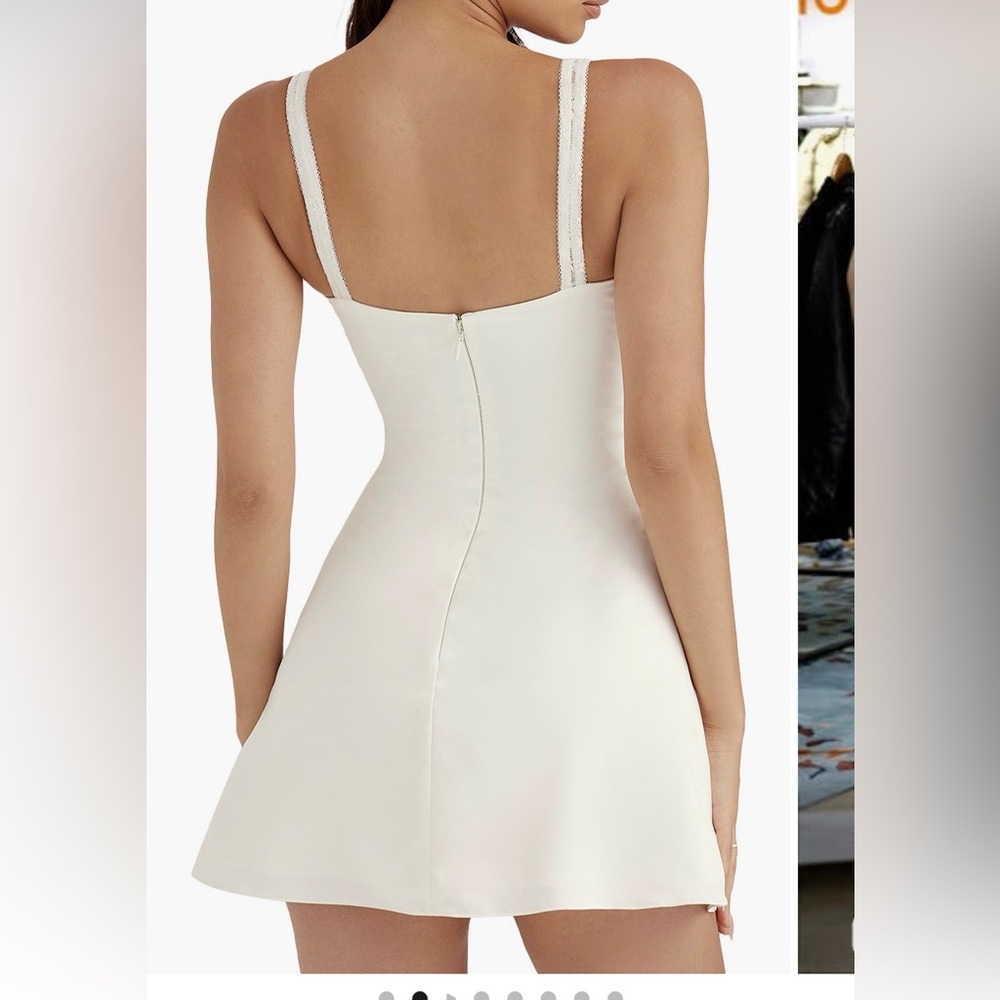 House of CB Cassandra ivory lace satin Slip Dress - Picture 4 of 4